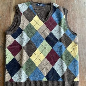 JCrew argyle sweater vest medium